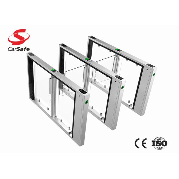 Buy cheap AC speed stainless pedestrian gate with facial recognization/QR code infrared RFID reader low noise station access from wholesalers
