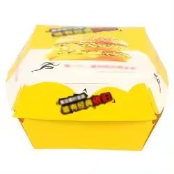 Greasproof Folding Printed Burger Boxes Packaging Take Away ODM