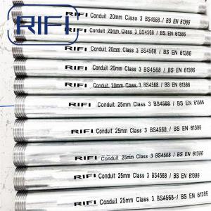 Buy cheap 25mm Gi Electrical Conduit Pipe Rigid Metal Conduit With Gi Conduit Coupler from wholesalers