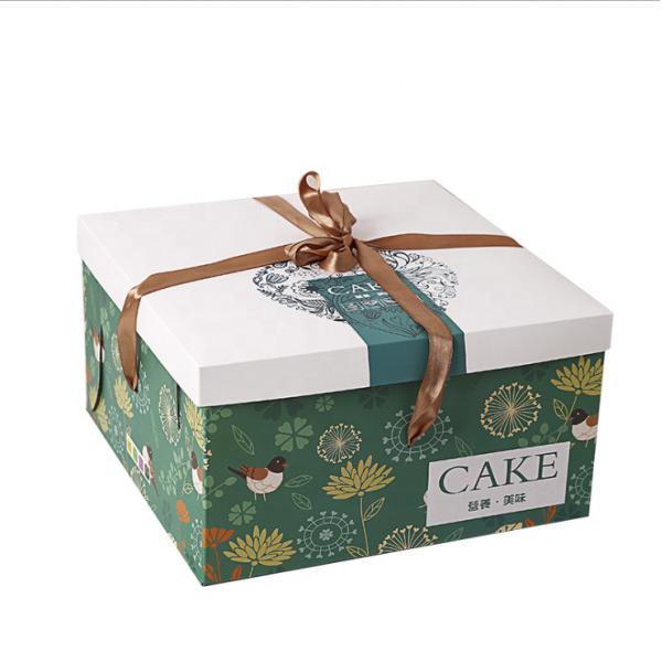 Custom Logo Recyclable Paper Birthday Cake Box CMYK Color Printing