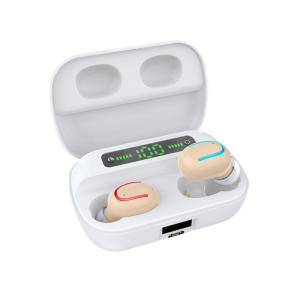 Buy cheap Digital LCD Power Display TWS Bluetooth Headsets Mini Hidden Wireless Portable Custom Earbuds with Power Bank from wholesalers