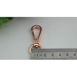 Buy cheap Leather handbag hardware rose gold swivel hook snap 14 mm & 13 mm round shape trigger snap hook from wholesalers