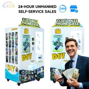 Buy cheap 350kg Phone Case Printing Vending Machine with WiFi/Ethernet Network Connection and 1440Dpi Printing Resolution from wholesalers