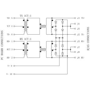 Buy cheap 6605432-2 100Base-T Magnetic RJ45 Jack LPJ0049CNL DC Power Ethernet IEEE802.3af from wholesalers