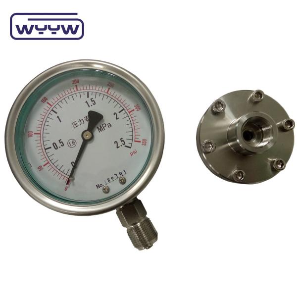 Quality all stainless steel diaphragm seal pressure gauge manometer for sale