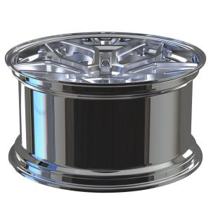 Buy cheap Hyper Silver Polish 2 Piece Staggered Alloy Wheels For Porsche 5x130 from wholesalers