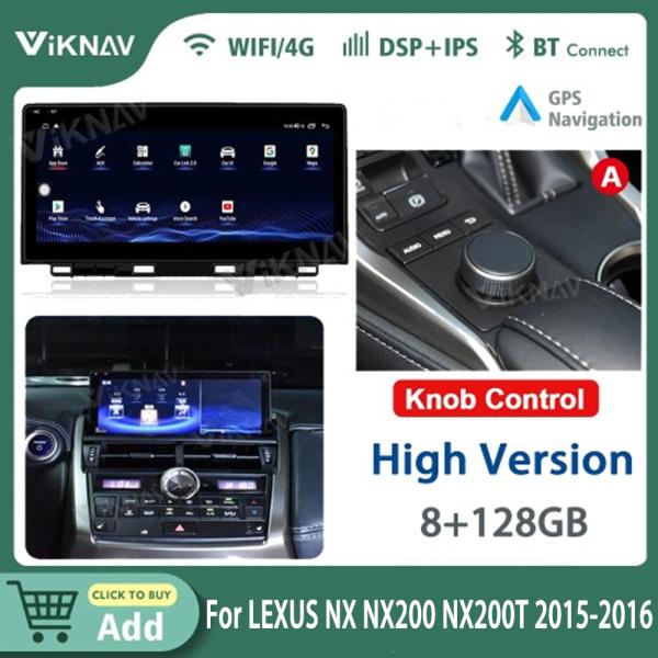 Viknav Car Radio For LEXUS NX NX200 NX200T (2015 2016) 12.3 inch Touch Screen Carplay Car GPS Navigation Multimedia