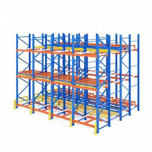 Buy cheap Push Back Pallet Racking System in signal blue for Warehouse Storage 1-2 pallet from wholesalers