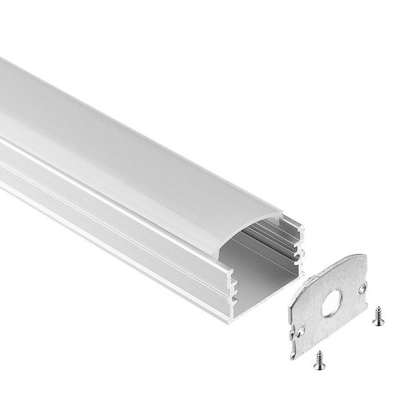 Quality Square Surface Mounted Aluminium LED Profile U Shaped Channel Anodized for sale