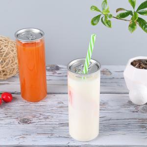 China Pull Off Lids Beverage Plastic Drink Can For Juice on sale