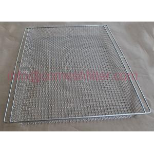 China Food Grade Metal Wire Mesh Tray For Drying Ss Perforated Container on sale