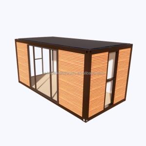 Buy cheap Galvanized Steel Square Tubes Container Houses for Park BBQ Store Office Mobile Portable Assembly Coffee Bar Wooden House from wholesalers