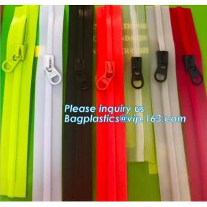 nylon open-end waterproof zipper with thumb puller, airtight PVC/ TPU nylon