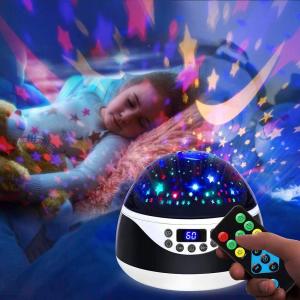 Buy cheap Built-in 12 Light Songs 360 Degree Rotating 8 Colorful Night Light Projector Remote Control and Timer Design Projection from wholesalers