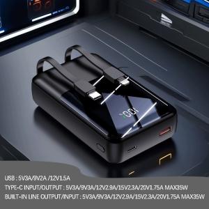 Buy cheap 2024 NEW 20000mAh 35W Super Fast Charging Power Banks With LED Display Built in Double-Cablepower Banks & Power Station from wholesalers
