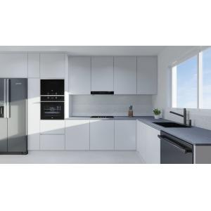 Buy cheap Modern Modular Kitchen Cabinet White L Shape Kitchen Design With Quartz Stone Top from wholesalers