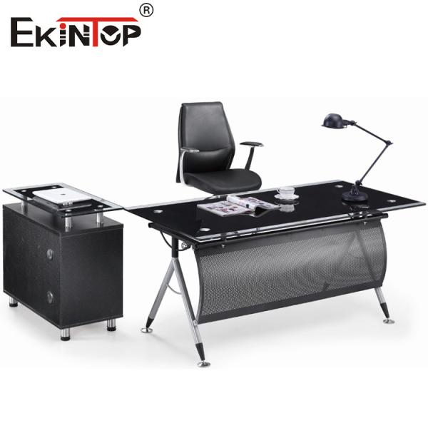 Quality Modern Rectangle Executive Glass Desk Office Computer Desk Furniture for sale