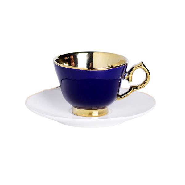 Quality Porcelain Fashion Coffee Cupss 120ml With Electroplating Gold Plated for sale