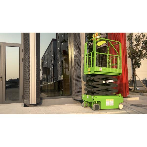 Quality MINI SCISSOR LIFT WITH 3.9M PLATFORM HEIGHT AND 240KG LOAD CAPACITY FOR WAREHOUSE for sale