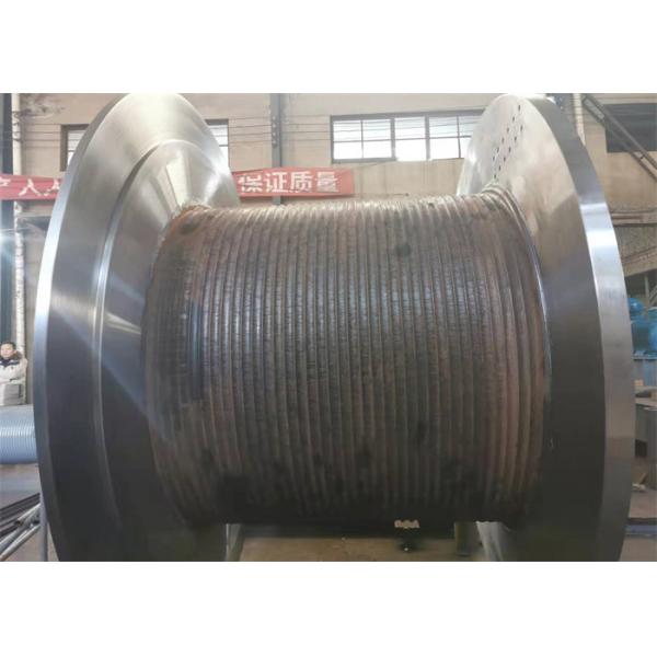 Quality Heavy Duty Tower Crane Parts Cable Winch Drum 40mm Wire Rope Lbs Grooved for sale