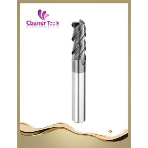 Buy cheap HRC45 3 Flutes Carbide Square End Mills With TiAlN Coating from wholesalers