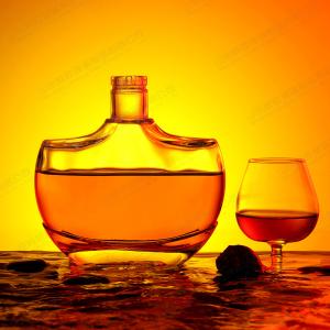 Buy cheap OEM/ODM Accepted Electroplating Clear Glass Bottles for Brandy Whiskey Vodka Liquor from wholesalers