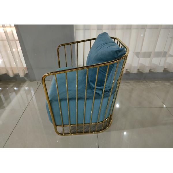 Quality Luxurious Velvet 59cm 76cm Wrought Iron Sofa Set for sale