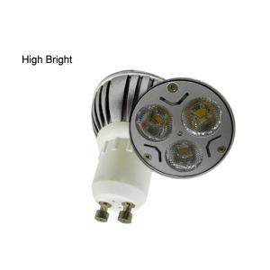 High Power GU10 3W AC 90 - 240V 250lm 2600 - 3700K LED Spot Light Bulb For Home