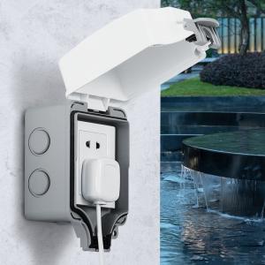 Wall Mounted Power Outlet Socket Outdoor Charging Poles Plastic Switch Box IP66