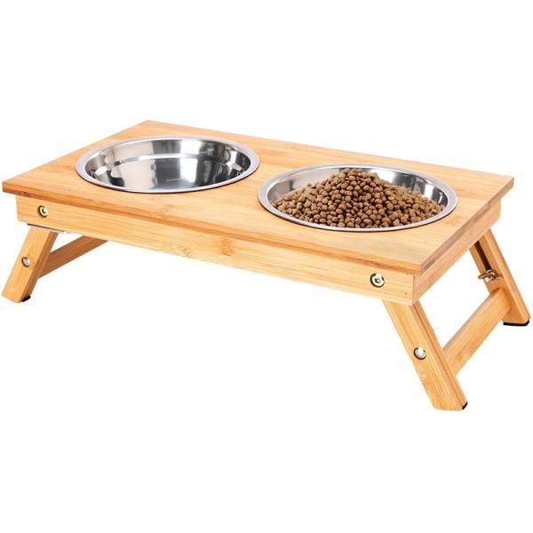 Buy cheap Sustainable Bamboo Pet Feeder with Multifunctional Design and Customer Logo from wholesalers