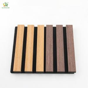 Buy cheap Custom Acoustic Wood Panel Wall 1220x2440mm Black MDF Polyester Fiber from wholesalers