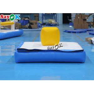 Custom 2x2m Inflatable Amusement Park Blue Cube Blow Up Water Trampoline