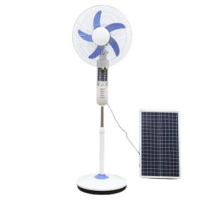 Three Adjust Speed Solar Battery Fan Rechargeable With LED Light