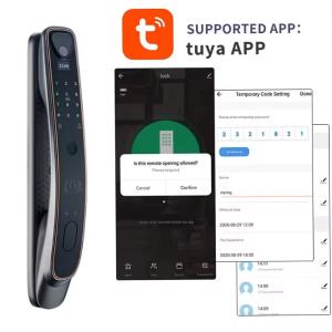 Buy cheap 2024 Hot selling Tuya Smart Locks 3D Face Fingerprint lock Recognition Digital Password Fully Automatic Smart door Lock from wholesalers