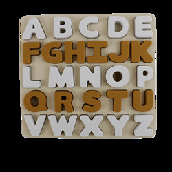 Buy cheap Food Grade Kids Silicone Puzzle With Letters Alphabet Shape from wholesalers