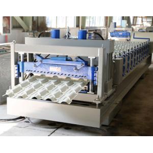 0.4-0.8mm Thick Glazed Roof Making Machine , Glazed Tile Roll Forming Machine