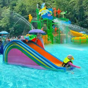 Buy cheap Anti Static Fiberglass Rianbow Water Slide Swimming Pool Aqua Water Park from wholesalers