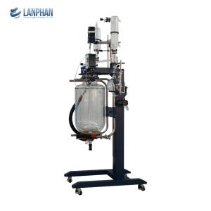 Buy cheap 20L Dual Jacket Lab Glass Reactor Distillation Pharmaceutical Kettle Corrosion Resistant from wholesalers