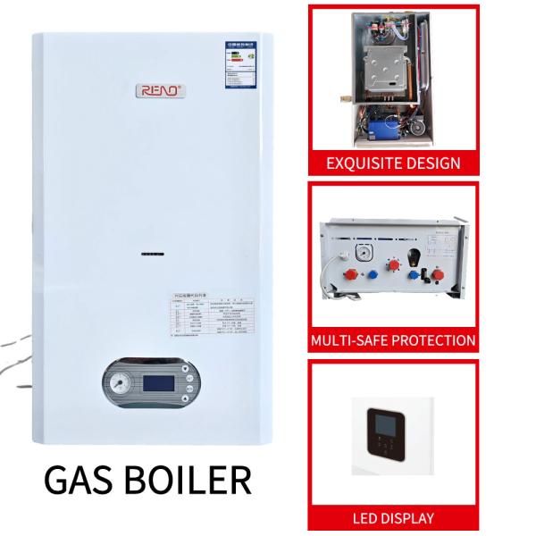 Buy cheap Casing Style White Shell Heating Bathing Dual Functions Gas Boiler Wall Mounted 24Kw from wholesalers