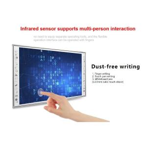 Buy cheap 83 Inch Interactive Whiteboard with Optional I3/i5/i7/i9 CPU 10 Point 60 Million Touches 3840*2160 Resolution from wholesalers