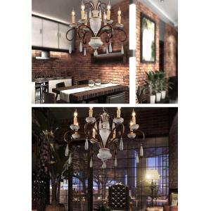 Antique Rustic wood and iron chandelier (WH-CI-29)