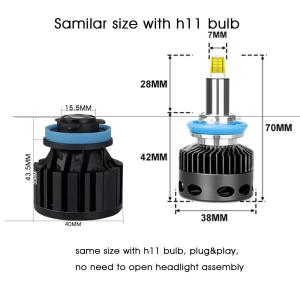 Buy cheap 4000k 9005 4500lm Laser Headlight Bulbs , H11 Laser Headlights from wholesalers