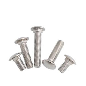 SS304 Stainless Steel M3 M4 M5 M6 M8 M10 Carriage Bolts with ISO9001 2015