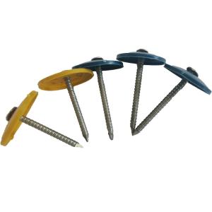 Buy cheap Round Cap Oem 25mm Roofing Nails With Plastic Washers from wholesalers