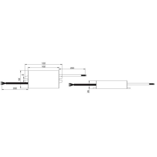 Ultralight 40W Constant Current LED Driver Outdoor IP67 Waterproof