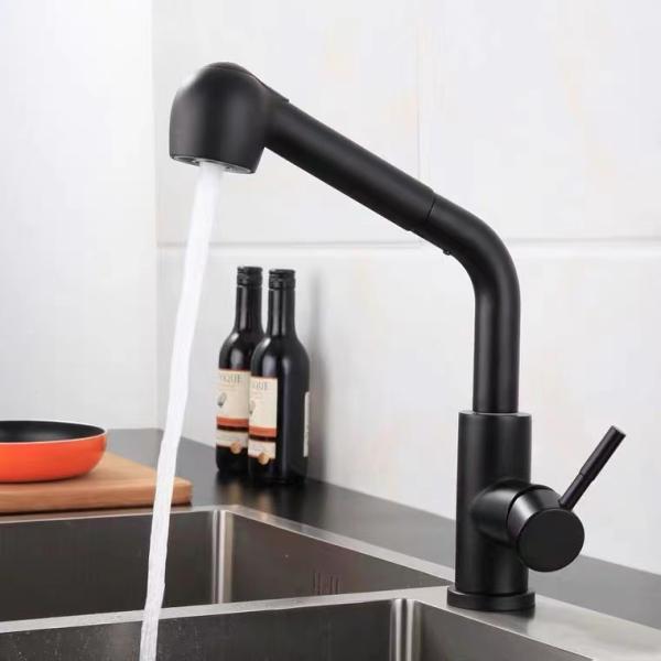 Quality Black Pull Out Sanitary Ware Faucet for sale