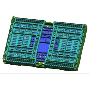 Buy cheap Collapsible Agriculture Fruit And Vegetable Plastic Crates Mesh Style from wholesalers