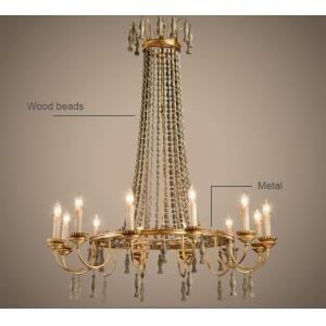 Buy cheap Rustic Elegant chandelier with wooden beads (WH-WI-04) from wholesalers