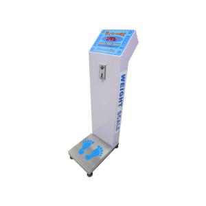 Quality Vertical Coin Operated Luggage Scales With 500kg Load Cell And 0.1 Kg Accuracy for sale Buy cheap Vertical Coin Operated Luggage Scales With 500kg Load Cell And 0.1 Kg Accuracy product