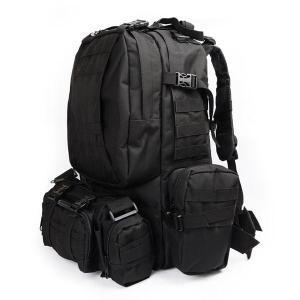Buy cheap Black Army Backpack / Tactical Hiking Backpacks With 3 Molle Bags from wholesalers